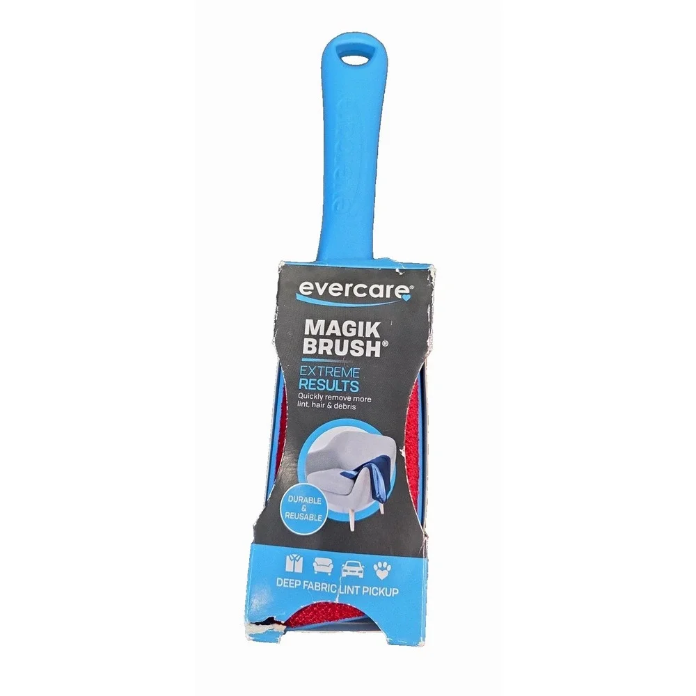 Evercare Magik Brush Deep Fabric Lint Pic-Up Brush 2 Sided Pet Hair NEW